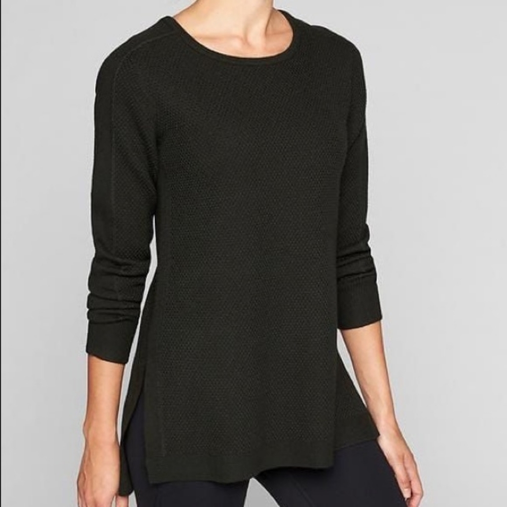 ATHLETA HONEYCOMB MERINO WOOL SWEATER - Picture 4 of 8